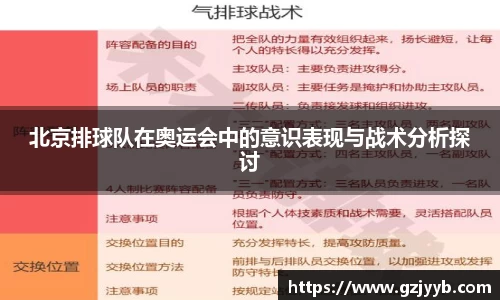 北京排球队在奥运会中的意识表现与战术分析探讨